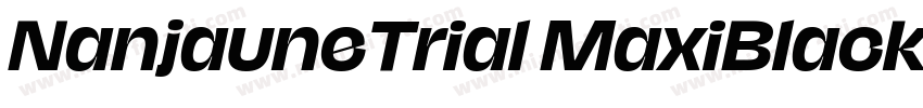 NanjauneTrial MaxiBlackitalic字体转换